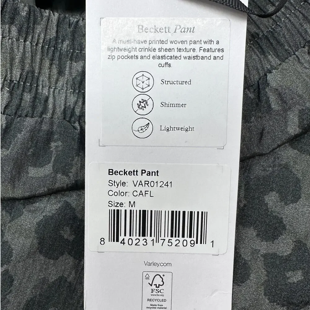 NWT VARLEY BECKETT Camo PANT Size medium - Picture 4 of 8